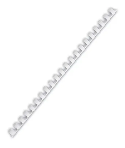 Baguette reliure anneaux plastique 12 mm PAVO blanche - Boîte de 100