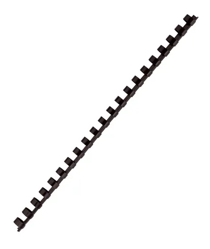 Baguette reliure anneaux plastique 12 mm PAVO noire - Boîte de 100