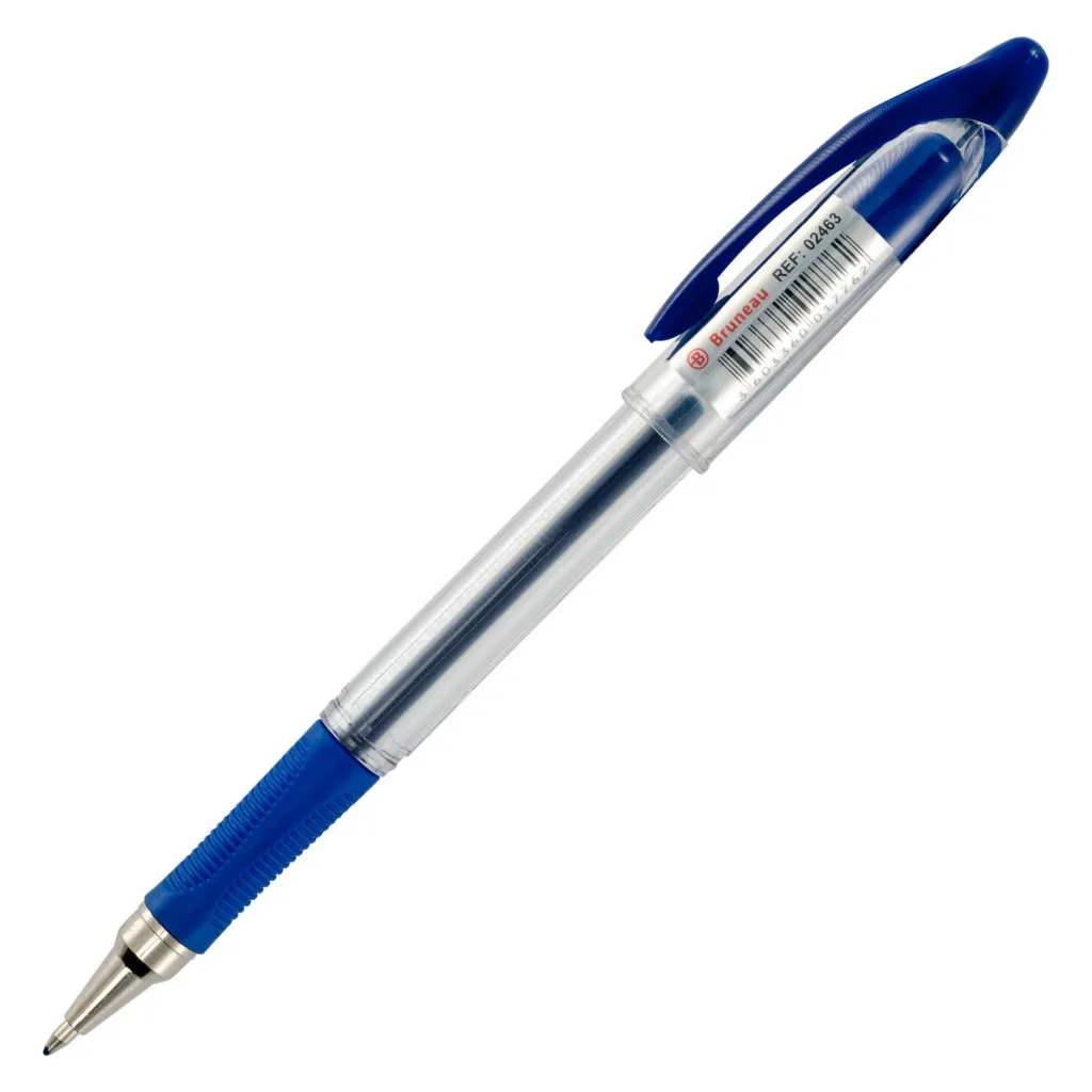 Stylo roller Bruneau encre gel à capuchon pointe 0,7 mm - écriture moyenne bleu