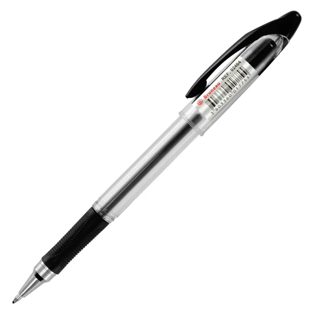 Stylo roller Bruneau encre gel à capuchon pointe 0,7 mm - écriture moyenne noir