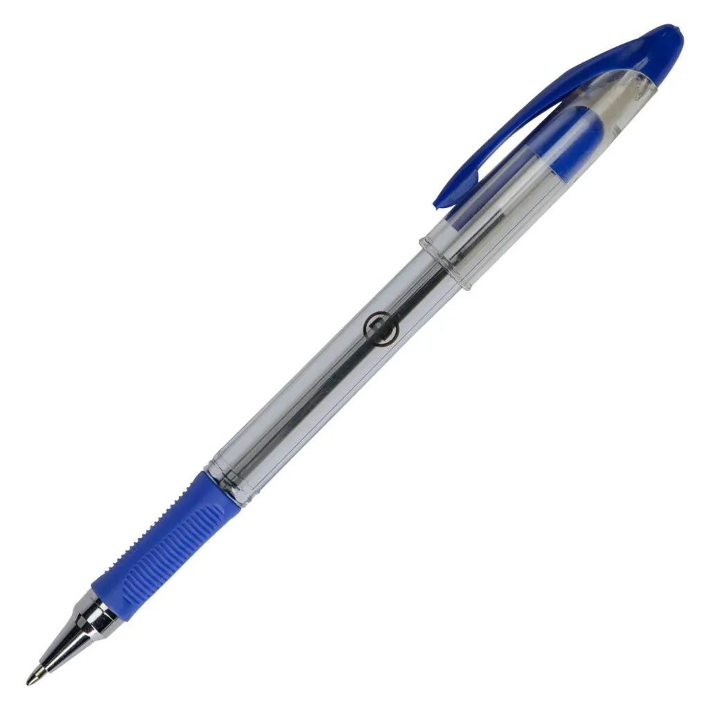 Stylo bille Bruneau à capuchon pointe 1 mm - écriture moyenne bleu