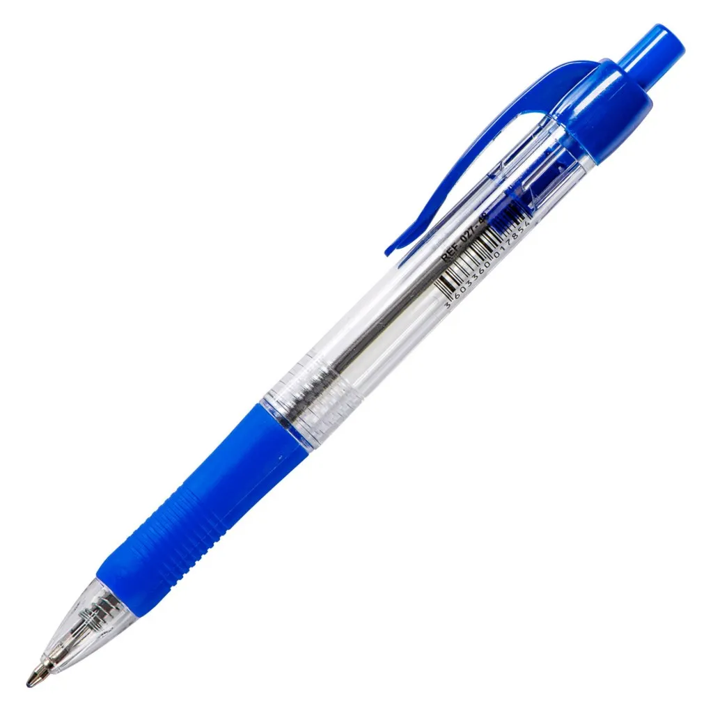 Stylo bille Bruneau rétractable pointe 1 mm - écriture moyenne bleu