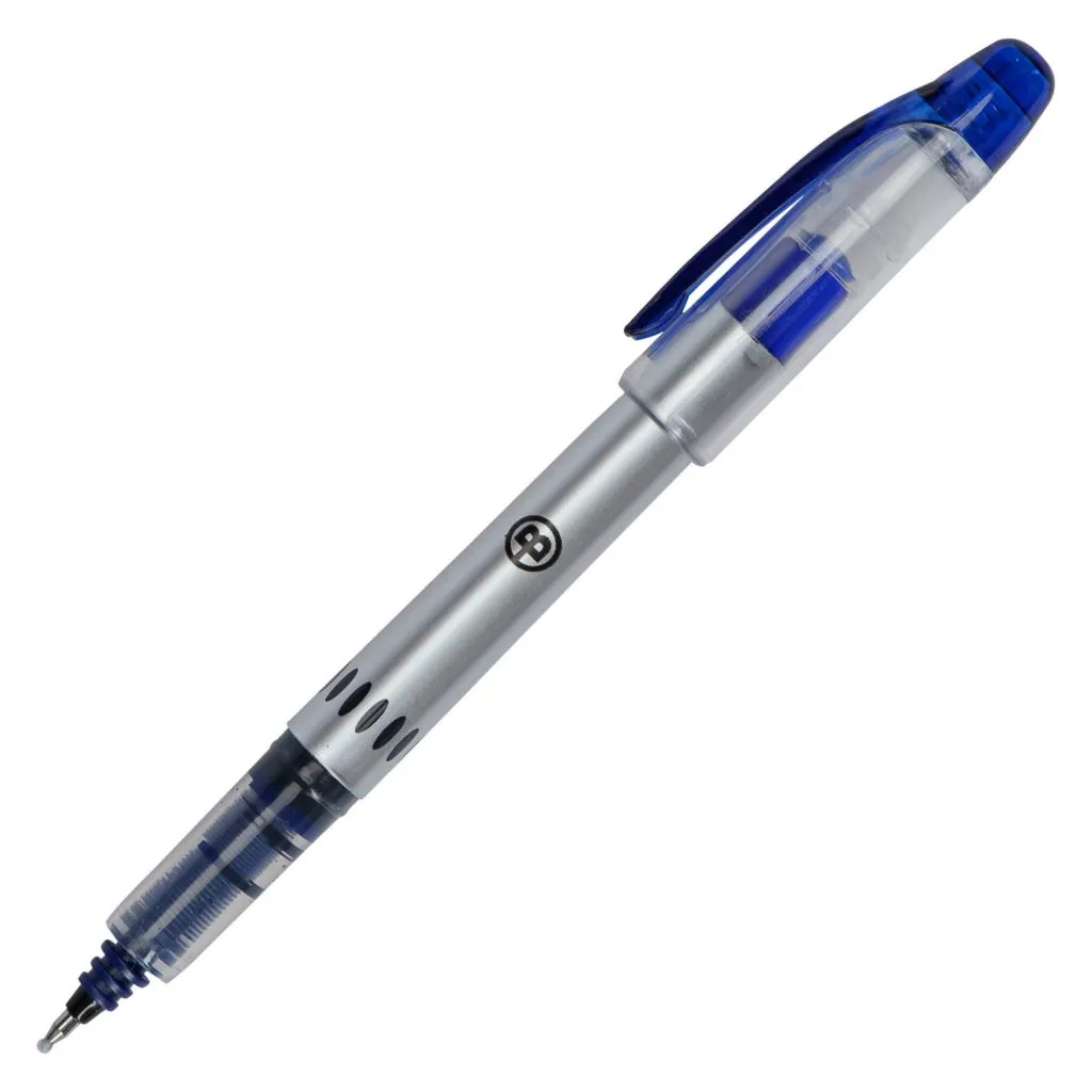 Stylo roller Bruneau à capuchon pointe 0,7 mm - écriture moyenne bleu