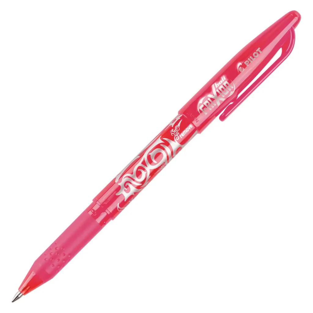 Stylo roller Pilot FriXion Ball effaçable à capuchon pointe 0,7 mm - écriture fine rose