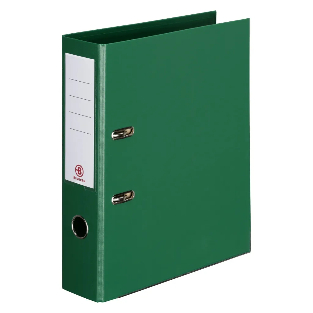 Classeur à levier cartonné Bruneau A4 maxi - Dos 7,2 cm vert
