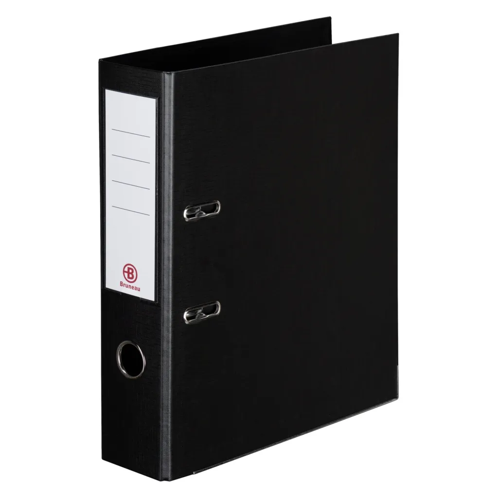 Classeur à levier cartonné Bruneau A4 maxi - Dos 7,2 cm noir
