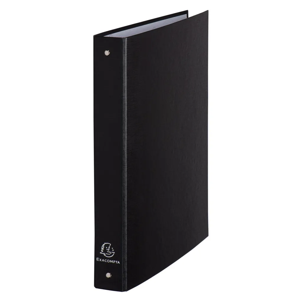 Classeur 4 anneaux cartonné Exacompta A4 - Dos 4 cm noir