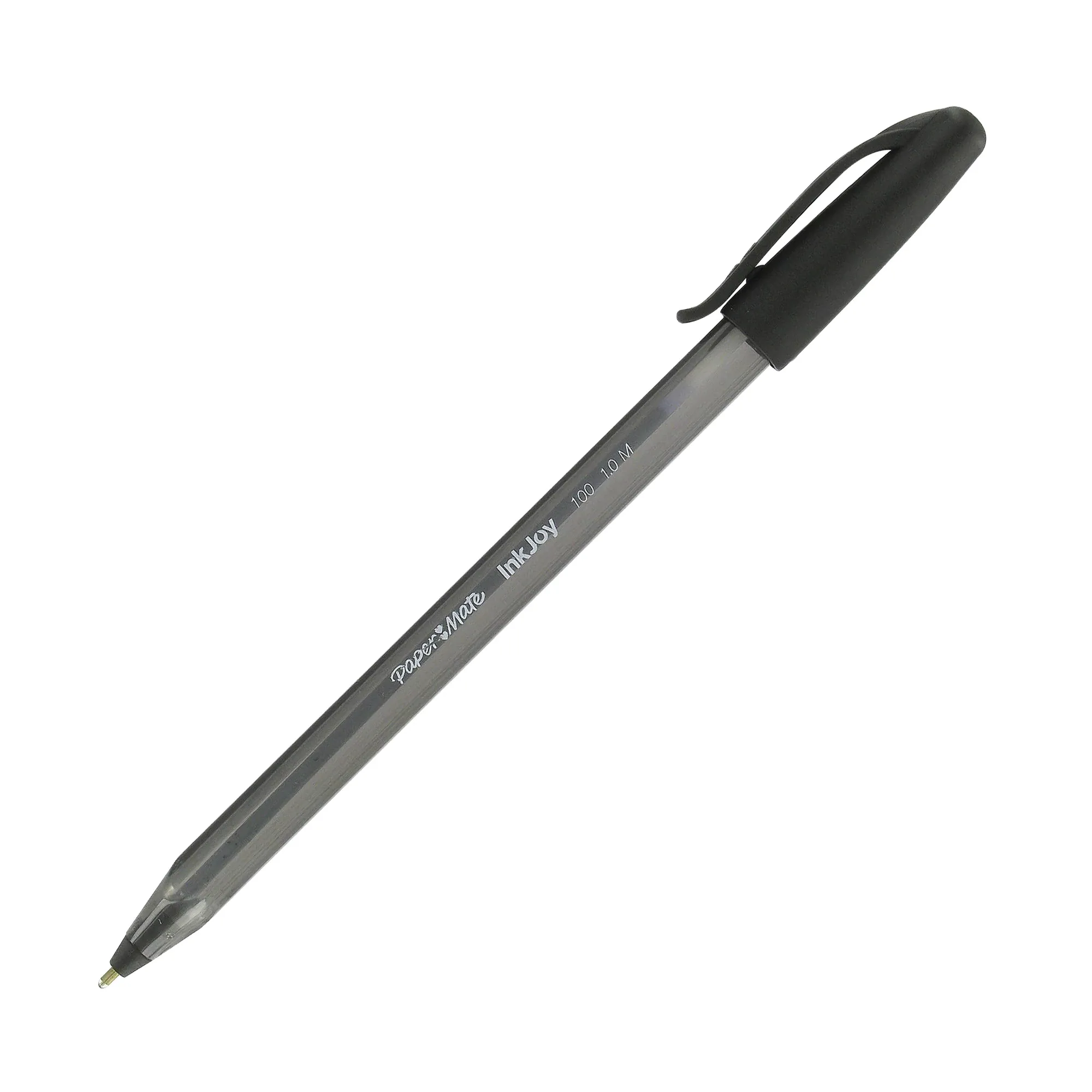 Stylo bille Papermate Inkjoy 100 à capuchon pointe 1 mm - écriture moyenne noir