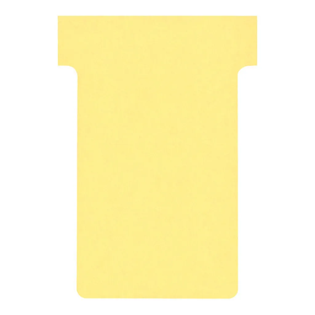 Fiches T indice 2 / 60 mm - jaune - Lot de 100