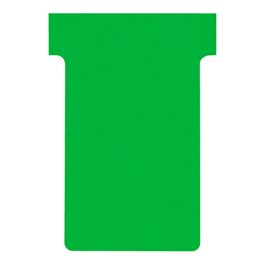 Fiches T indice 2 / 60 mm - vert - Lot de 100