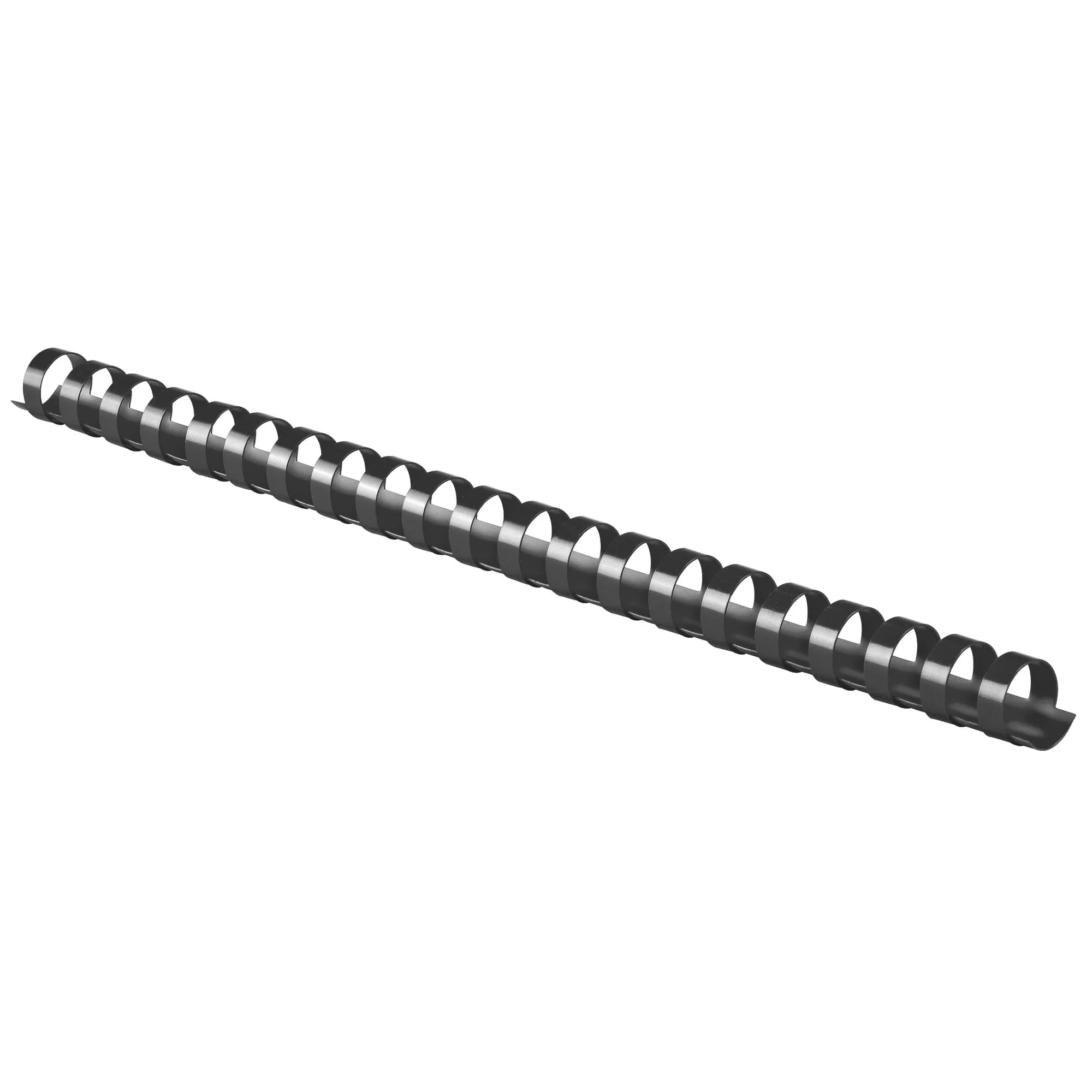 Baguette reliure anneaux plastique PAVO 16 mm noire - Boîte de 100
