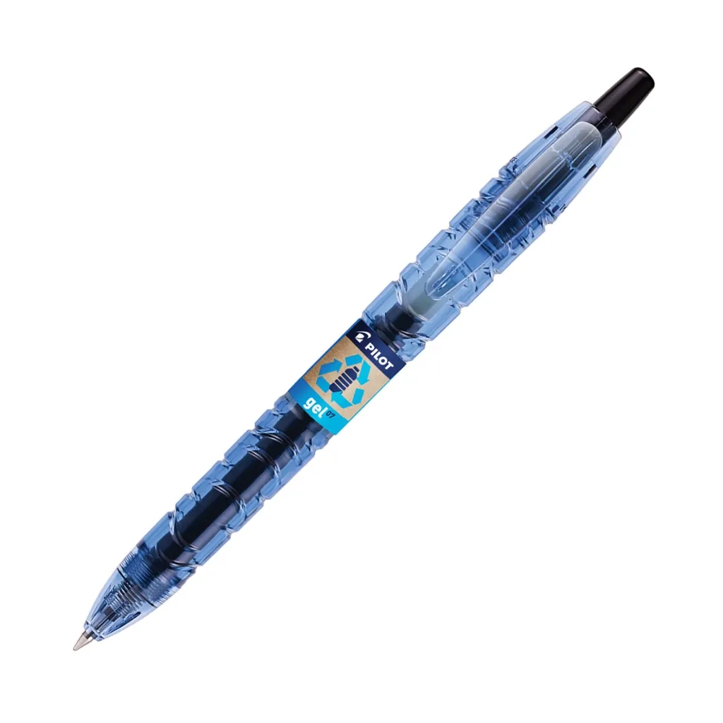 Stylo roller Pilot B2P Begreen rétractable pointe 0,7 mm - écriture moyenne noir
