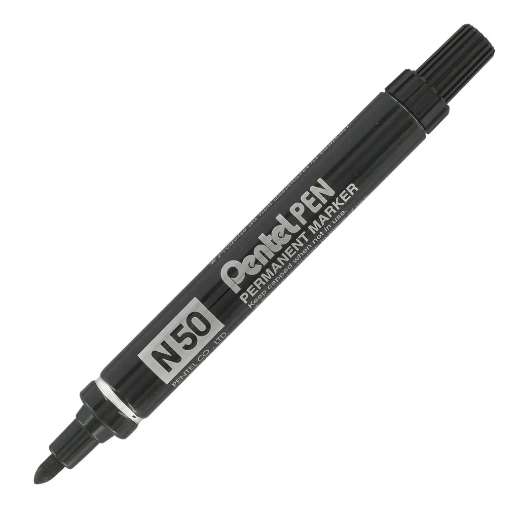 Marqueur permanent Pentel Marker N50 pointe ogive 4,3 mm noir