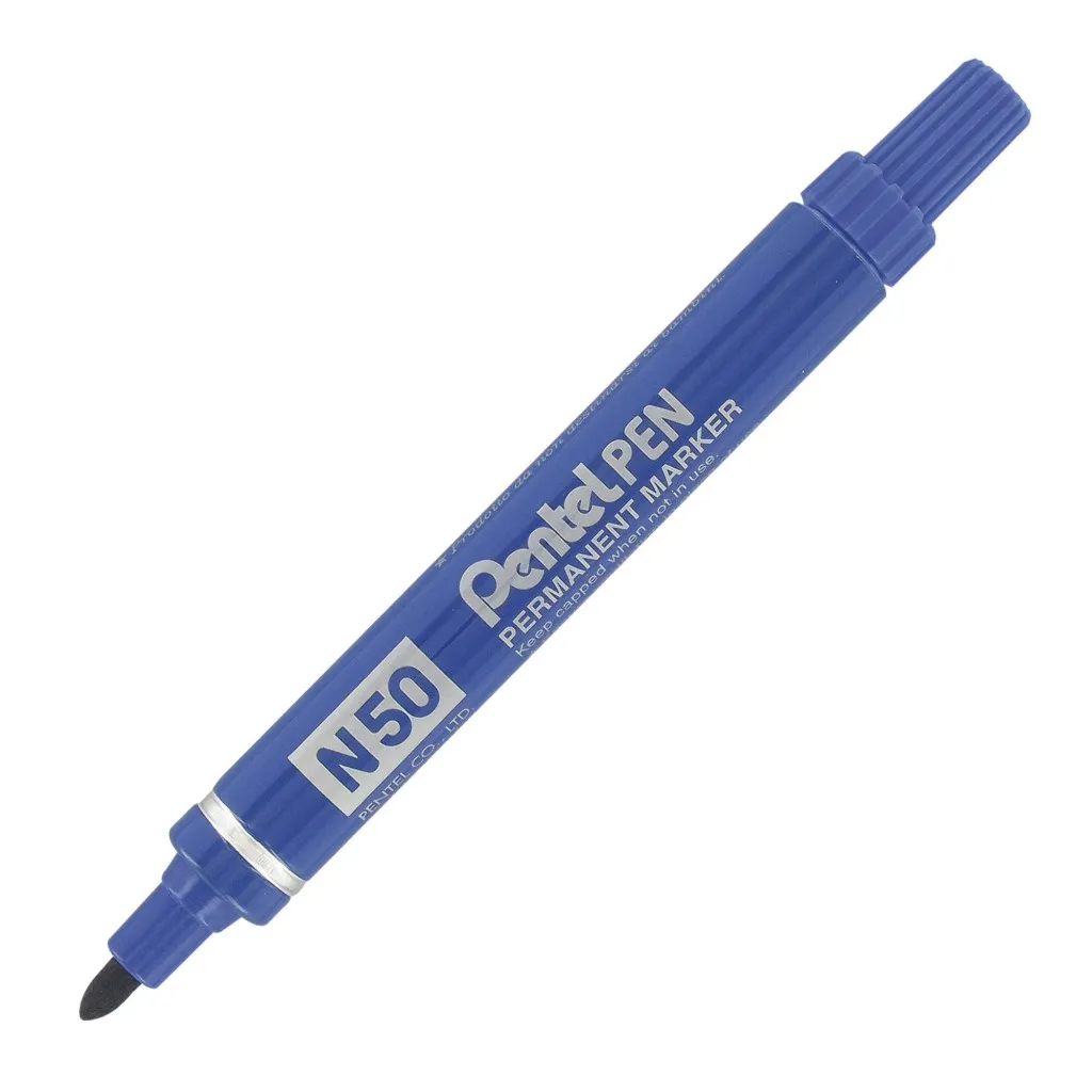 Marqueur permanent Pentel Marker N50 pointe ogive 4,3 mm bleu
