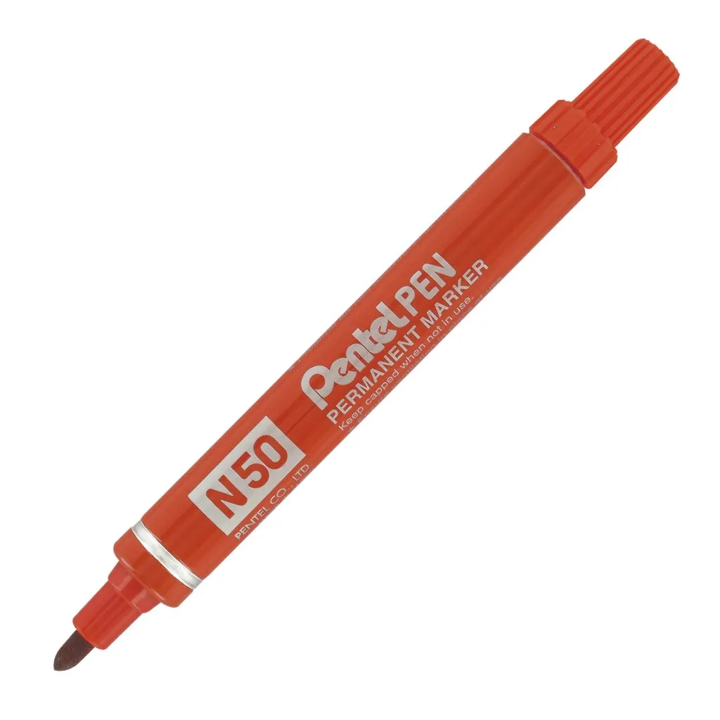 Marqueur permanent Pentel N50 Marker pointe ogive 4,3 mm rouge