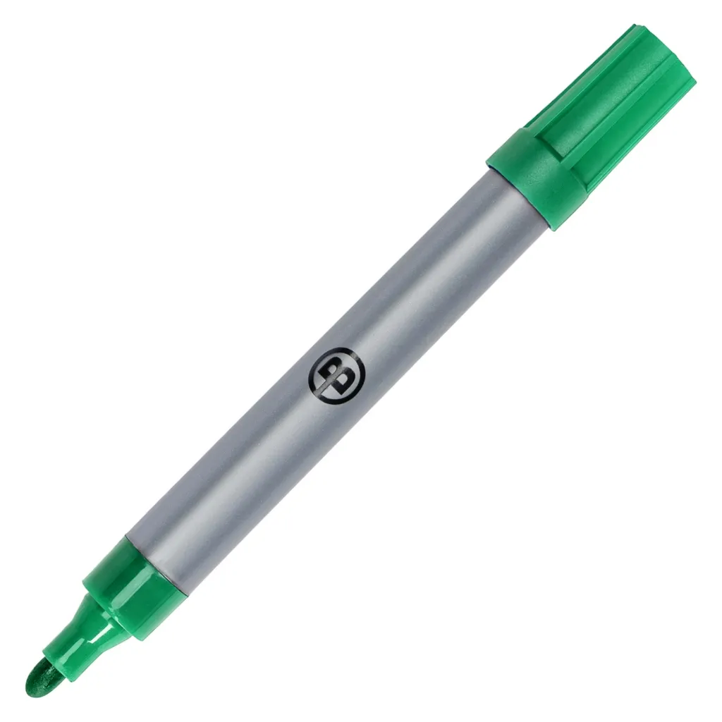 Marqueur permanent Bruneau pointe ogive de 2 à 3 mm vert corps plastique