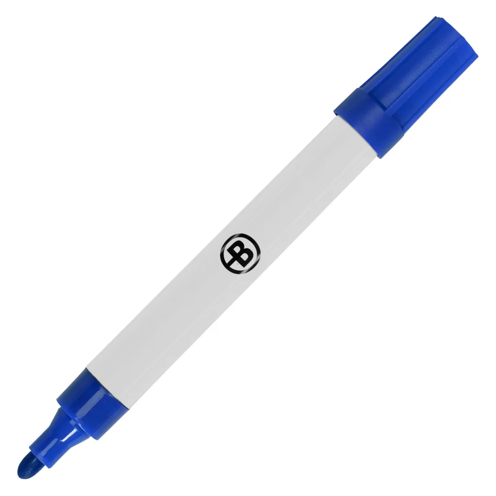 Marqueur effaçable Bruneau pointe ogive 2 à 3 mm bleu corps plastique