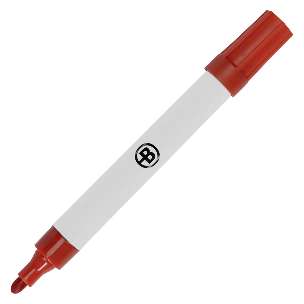 Marqueur effaçable Bruneau pointe ogive 2 à 3 mm rouge corps plastique