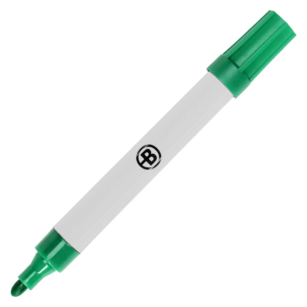 Marqueur effaçable Bruneau pointe ogive 2 à 3 mm vert corps plastique