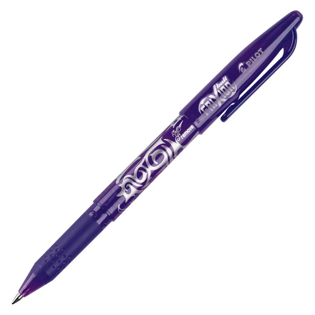 Stylo roller Pilot FriXion Ball effaçable à capuchon pointe 0,7 mm - écriture fine violet