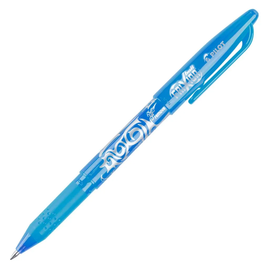 Stylo roller Pilot FriXion Ball effaçable à capuchon pointe 0,7 mm - écriture fine turquoise