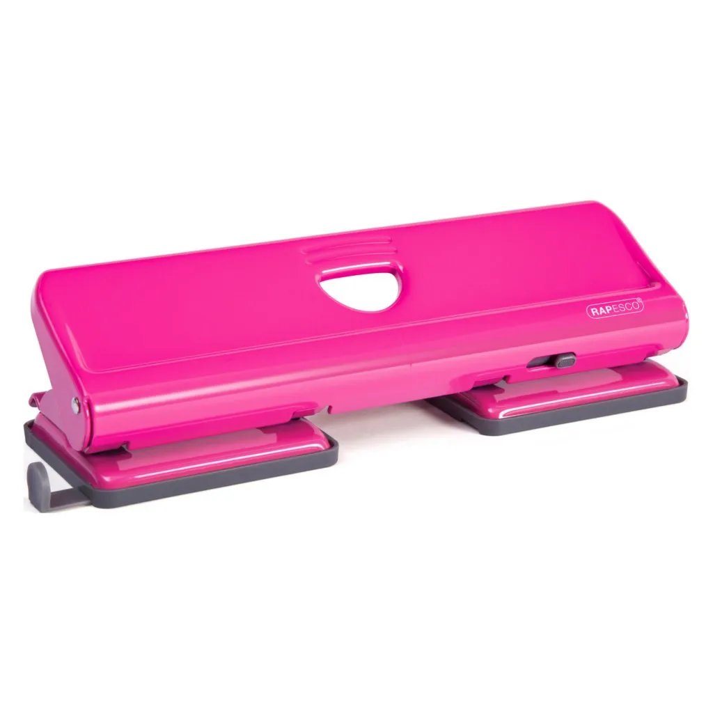 Perforateur de bureau 4 trous Rapesco fuchsia - capacité 22 feuilles