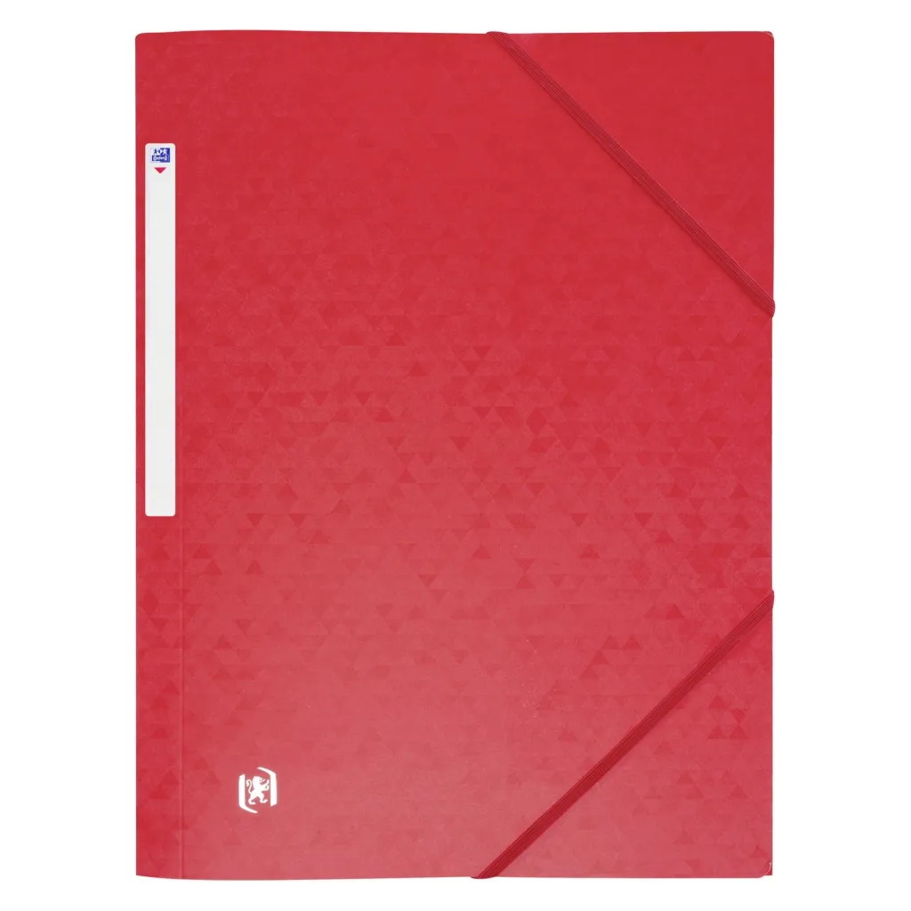 Chemise à élastique 3 rabats carte Oxford 24 x 32 cm dos 2,5 cm rouge