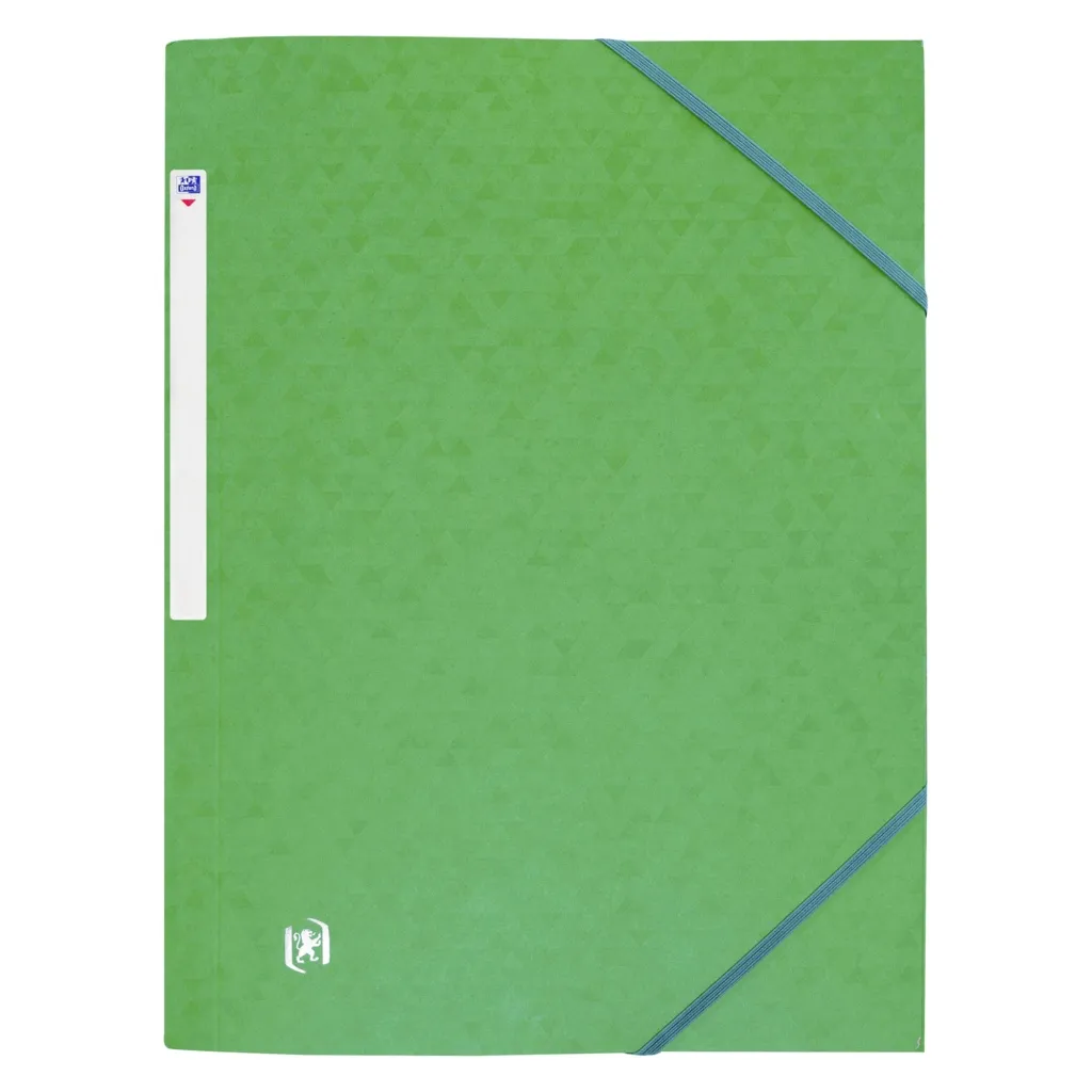 Chemise à élastique 3 rabats carte Oxford 24 x 32 cm dos 2,5 cm verte