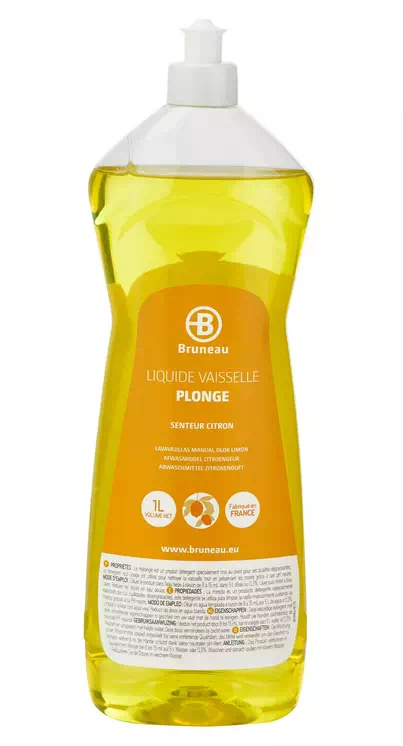 Liquide vaisselle mains Bruneau citron - Flacon de 1 L