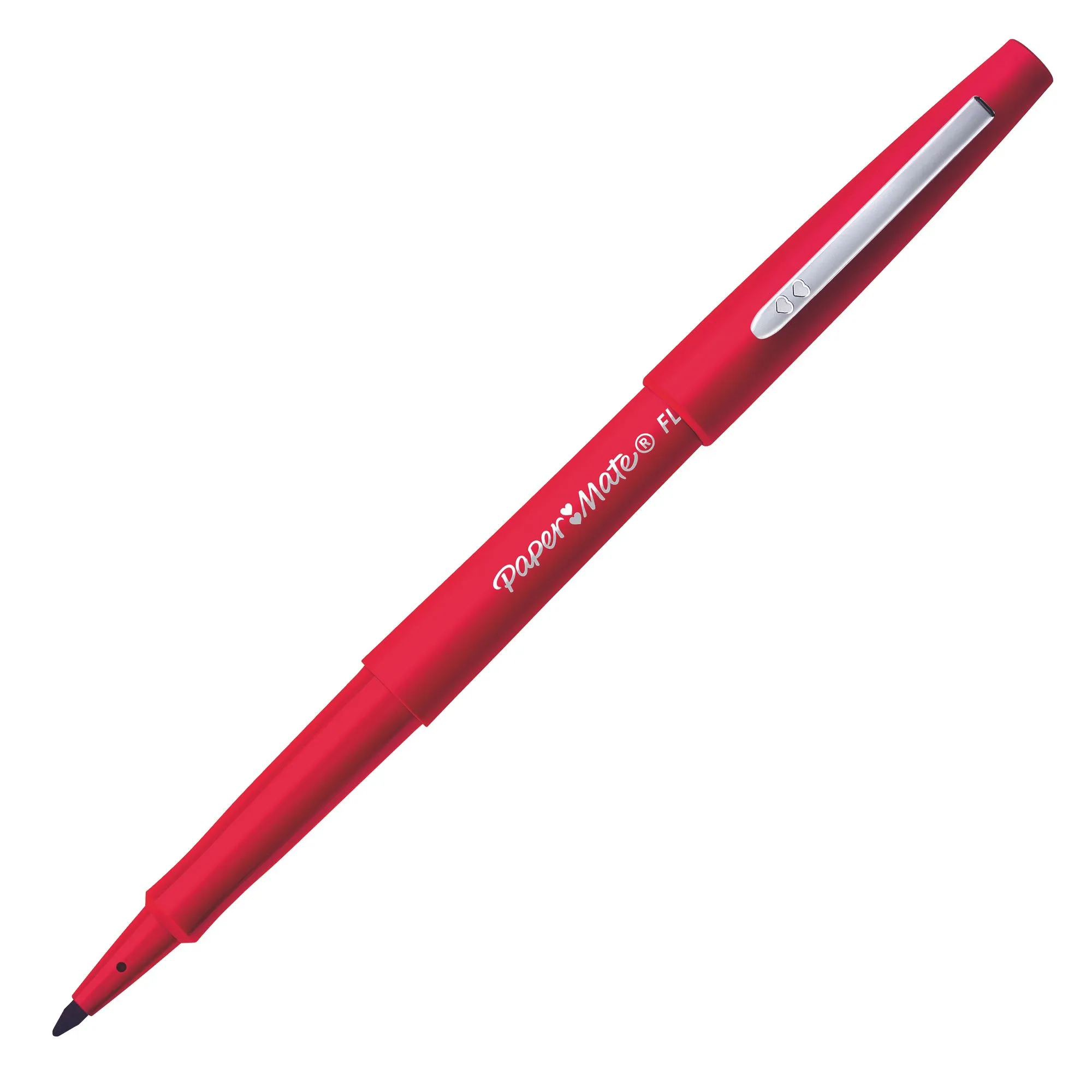 Stylo feutre Papermate Flair à capuchon pointe 1 mm - écriture moyenne rouge
