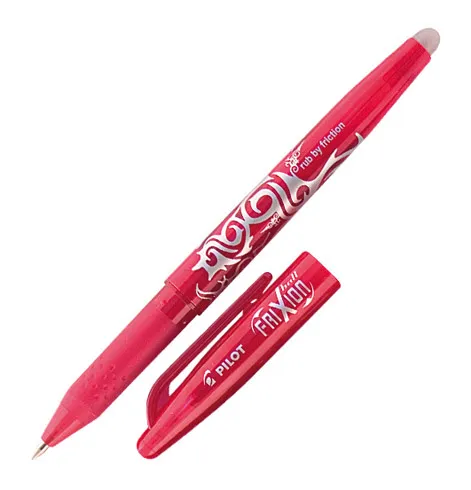 Stylo roller Pilot FriXion Ball effaçable à capuchon pointe 0,7 mm - écriture fine rouge