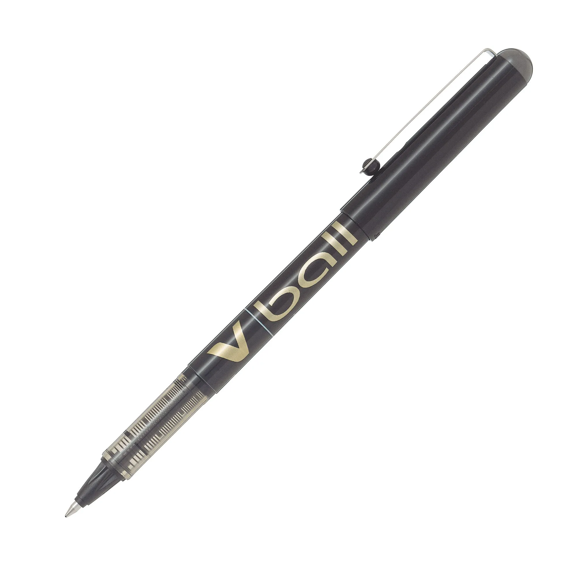 Stylo roller Pilot V-Ball à capuchon pointe 0,7 mm - écriture moyenne noir
