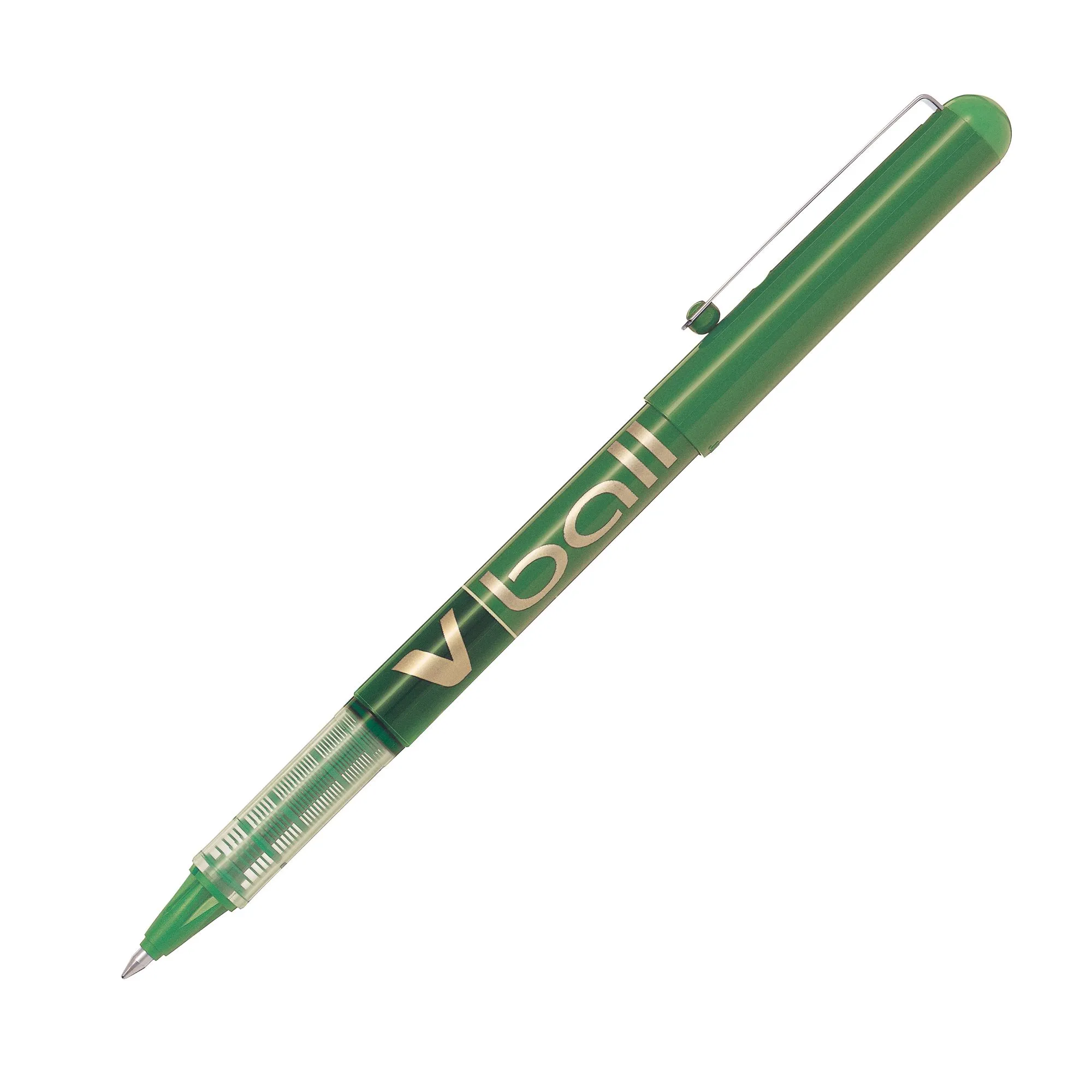 Stylo roller Pilot V-Ball à capuchon pointe 0,7 mm - écriture moyenne vert