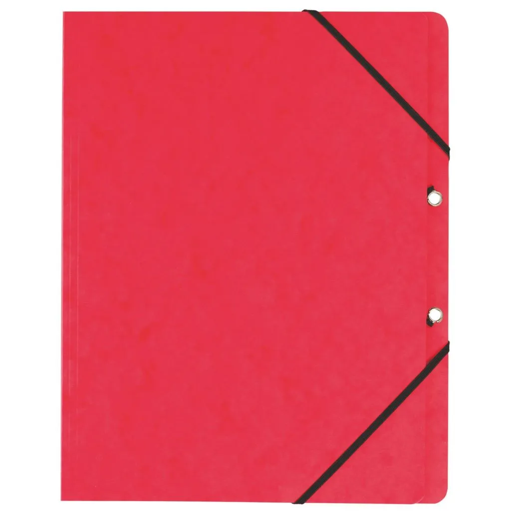 Chemise à élastique sans rabat carte Exacompta 24 x 32 cm dos 2,5 cm rouge