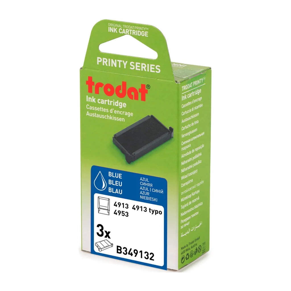 Cassette d encrage Printy 6/4913 Trodat - Lot de 3 bleue