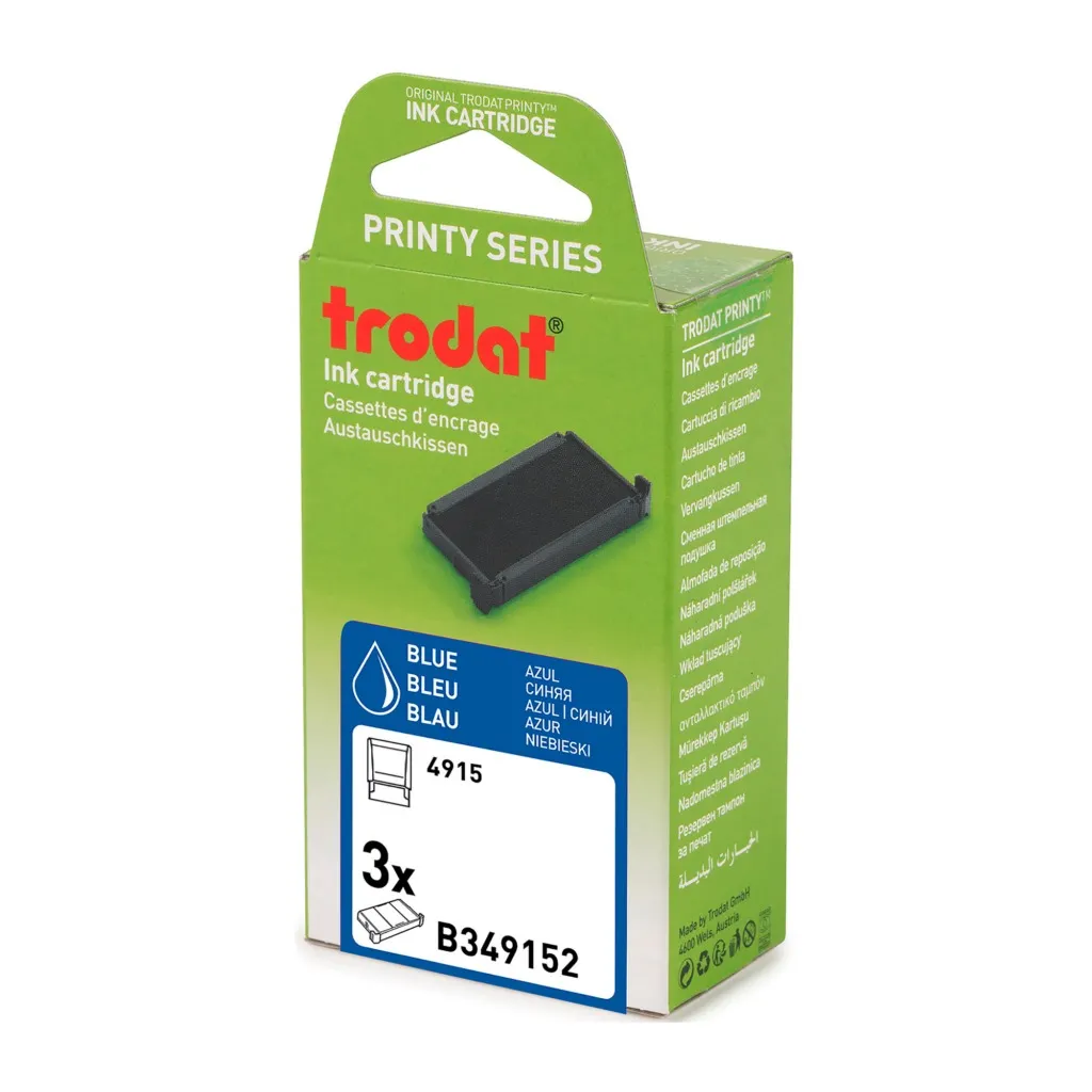 Cassette d encrage Printy 6/4915 Trodat - Lot de 3 bleue