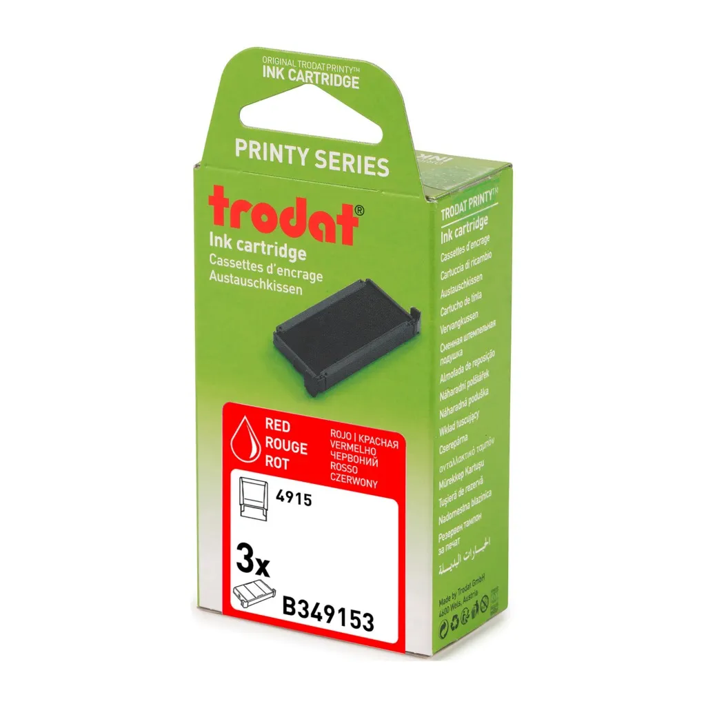Cassette d encrage Printy 6/4915 Trodat - Lot de 3 rouge
