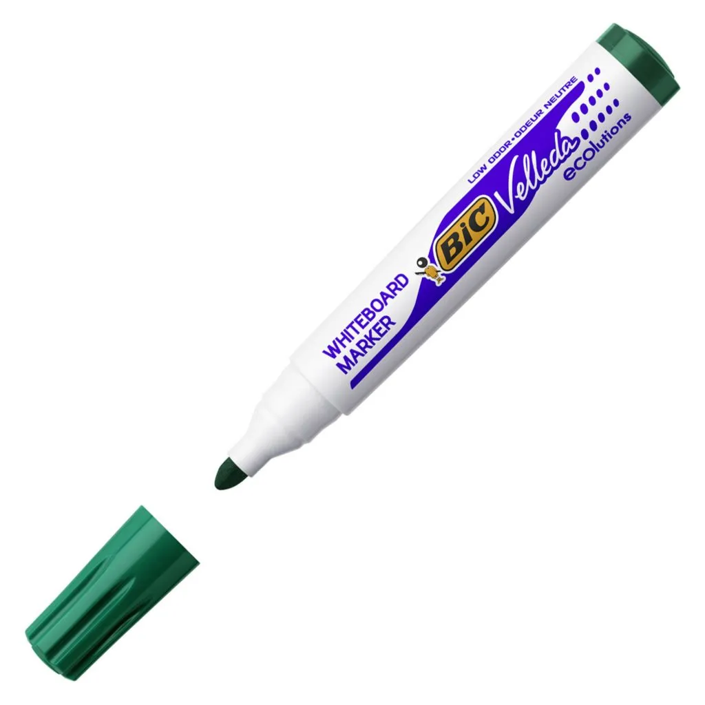 Marqueur effaçable Bic Velleda Ecolutions 1701 pointe ogive 4,95 mm vert