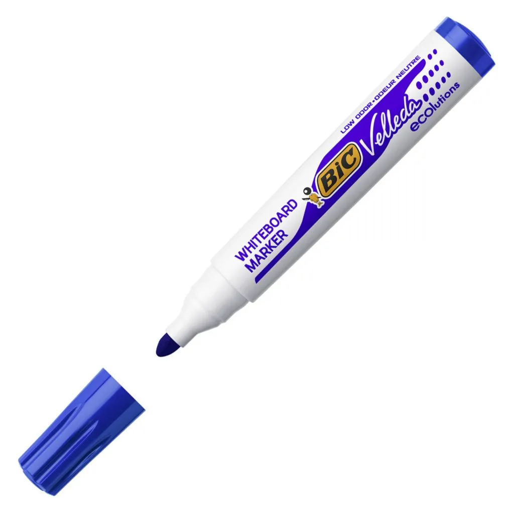 Marqueur effaçable Bic Velleda Ecolutions 1701 pointe ogive 4,95 mm bleu