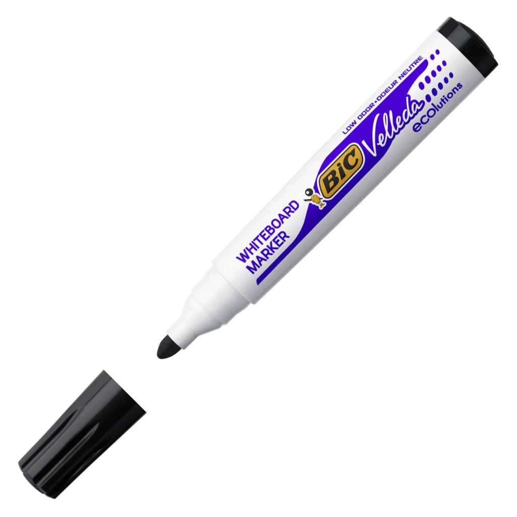 Marqueur effaçable Bic Velleda Ecolutions 1701 pointe ogive 4,95 mm noir