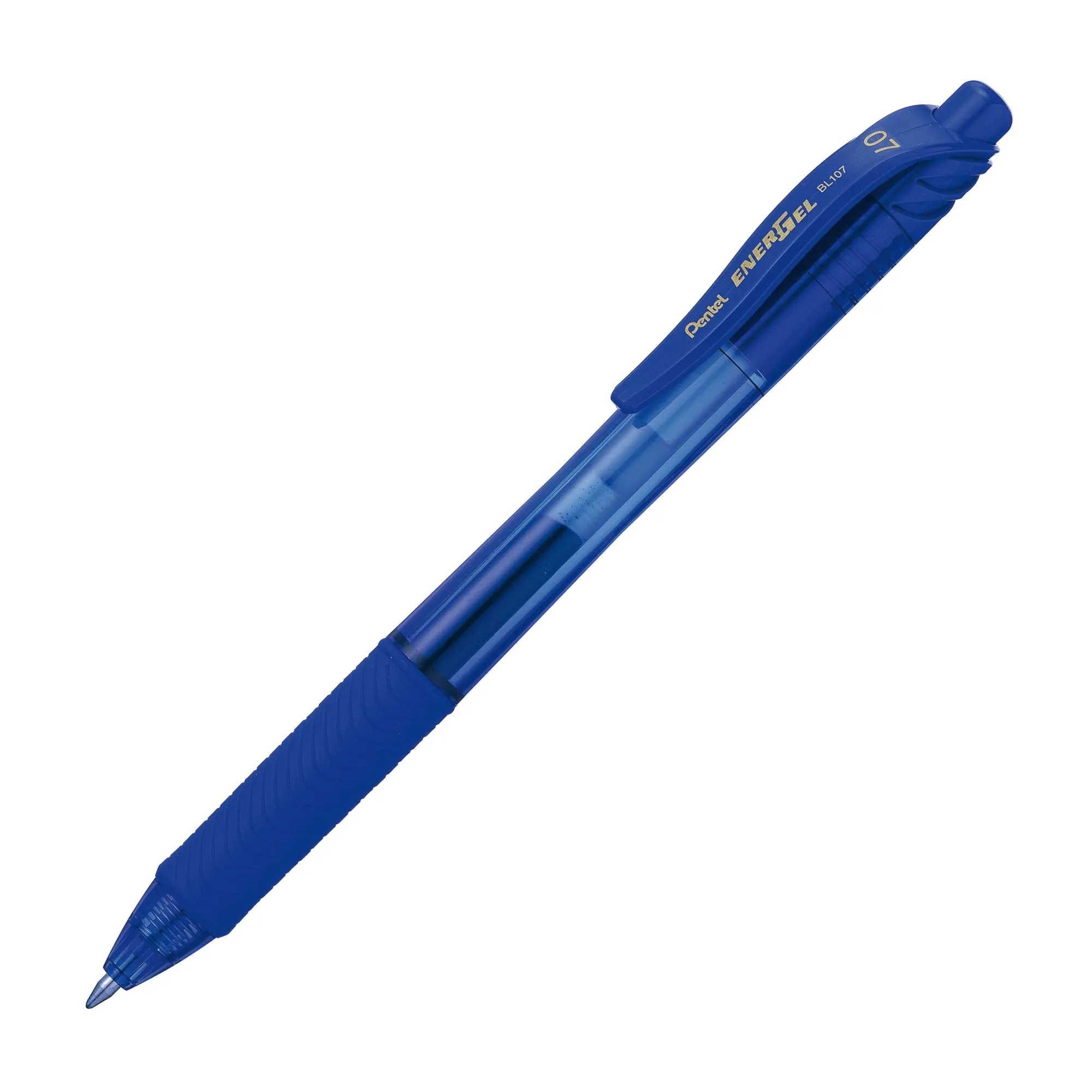 Stylo roller Pentel Energel BL 107 rétractable pointe 0,7 mm - écriture moyenne bleu