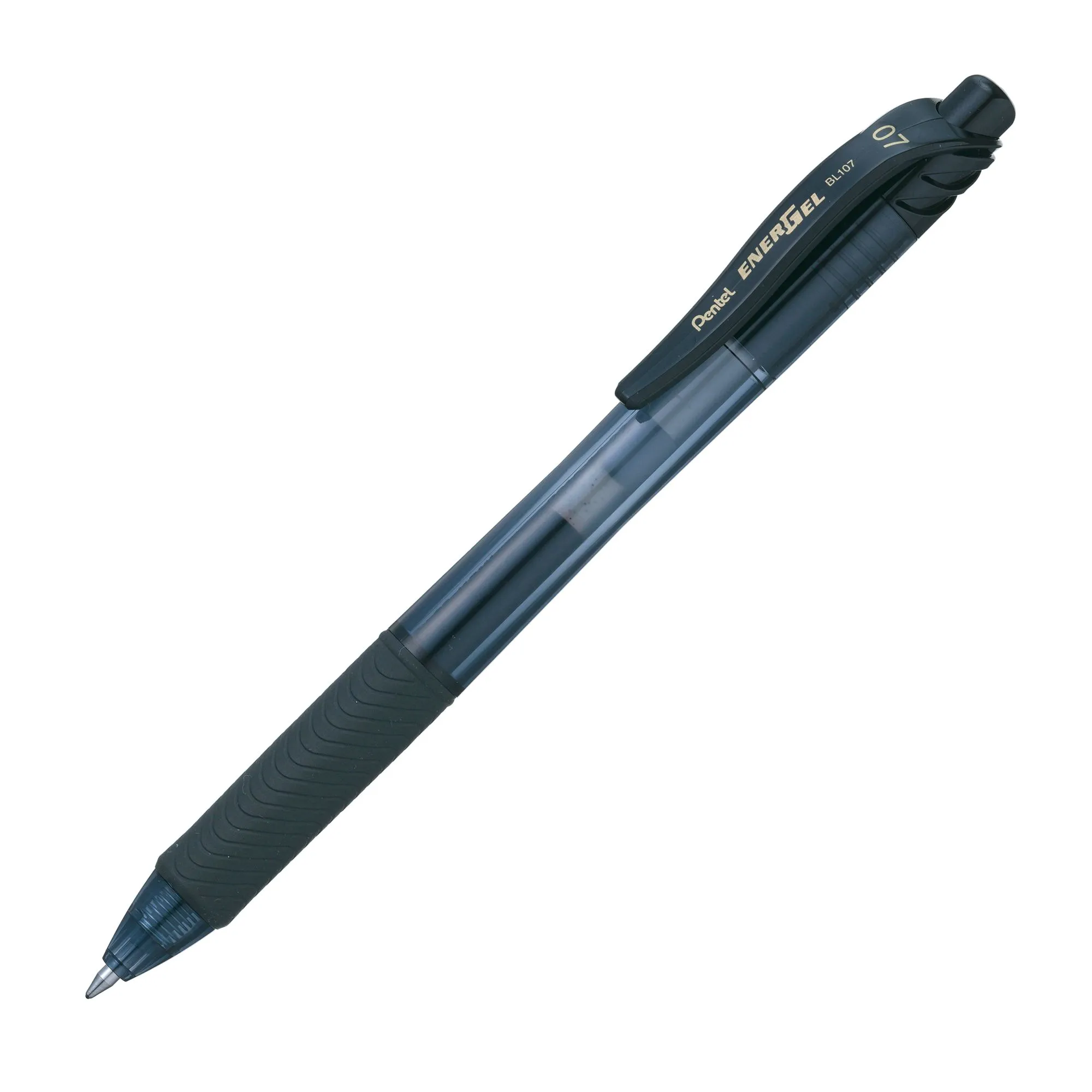 Stylo roller Pentel Energel BL 107 rétractable pointe 0,7 mm - écriture moyenne noir