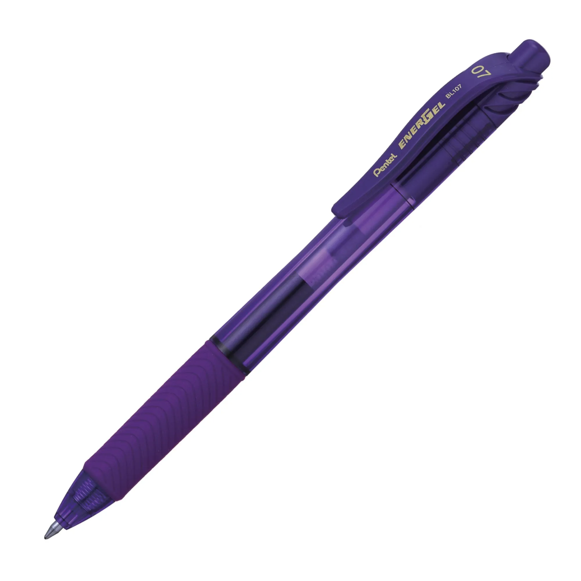 Stylo roller Pentel Energel BL 107 rétractable pointe 0,7 mm - écriture moyenne violet