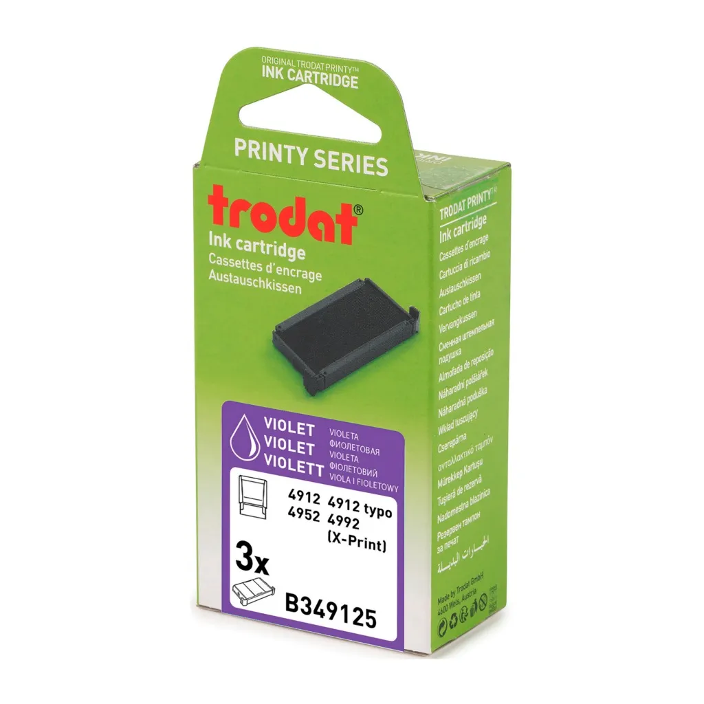 Cassette d encrage Printy 6/4912 Trodat - Lot de 3 violet