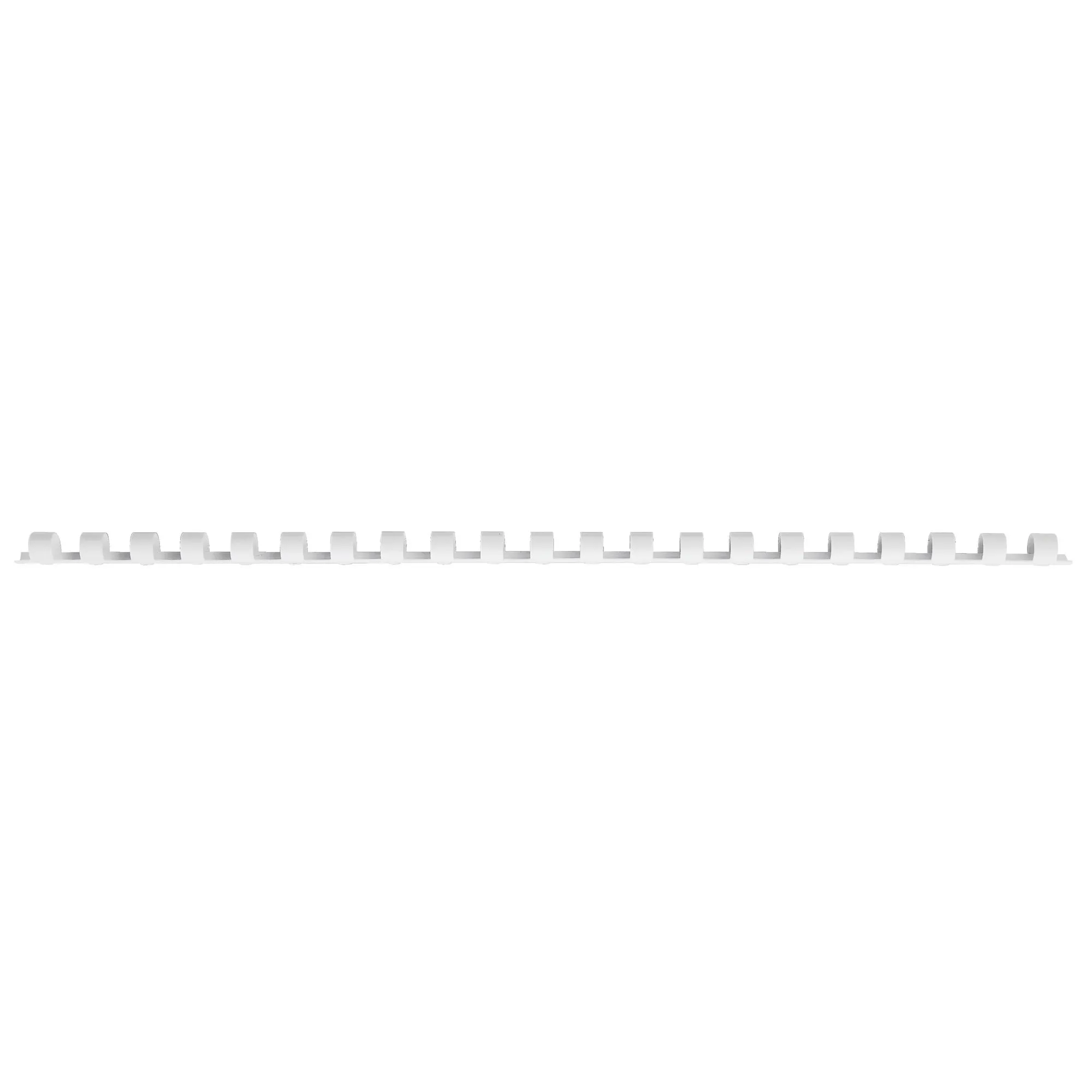 Baguette reliure anneaux plastique PAVO 8 mm blanche - Boîte de 100