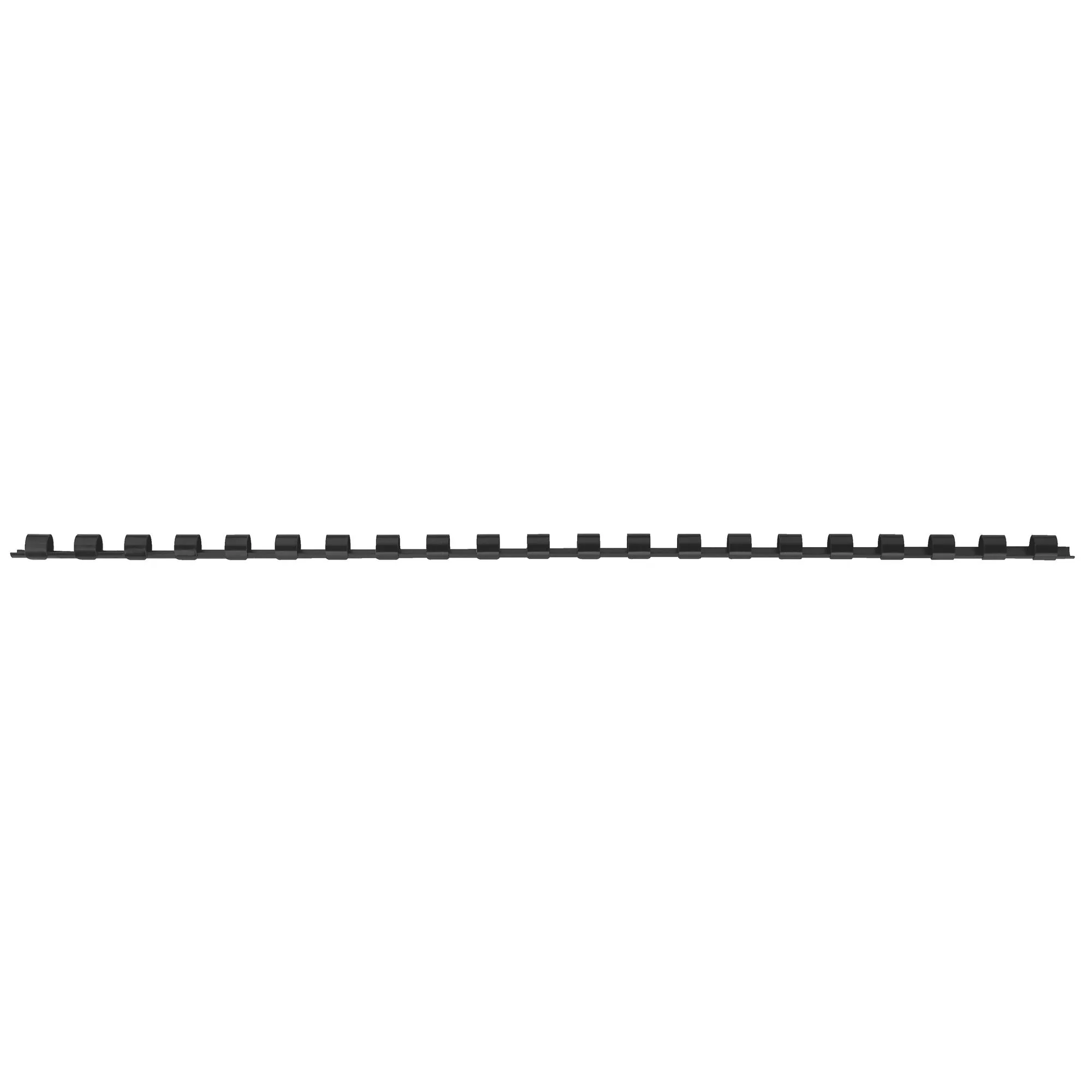 Baguette reliure anneaux plastique PAVO 8 mm noire - Boîte de 100