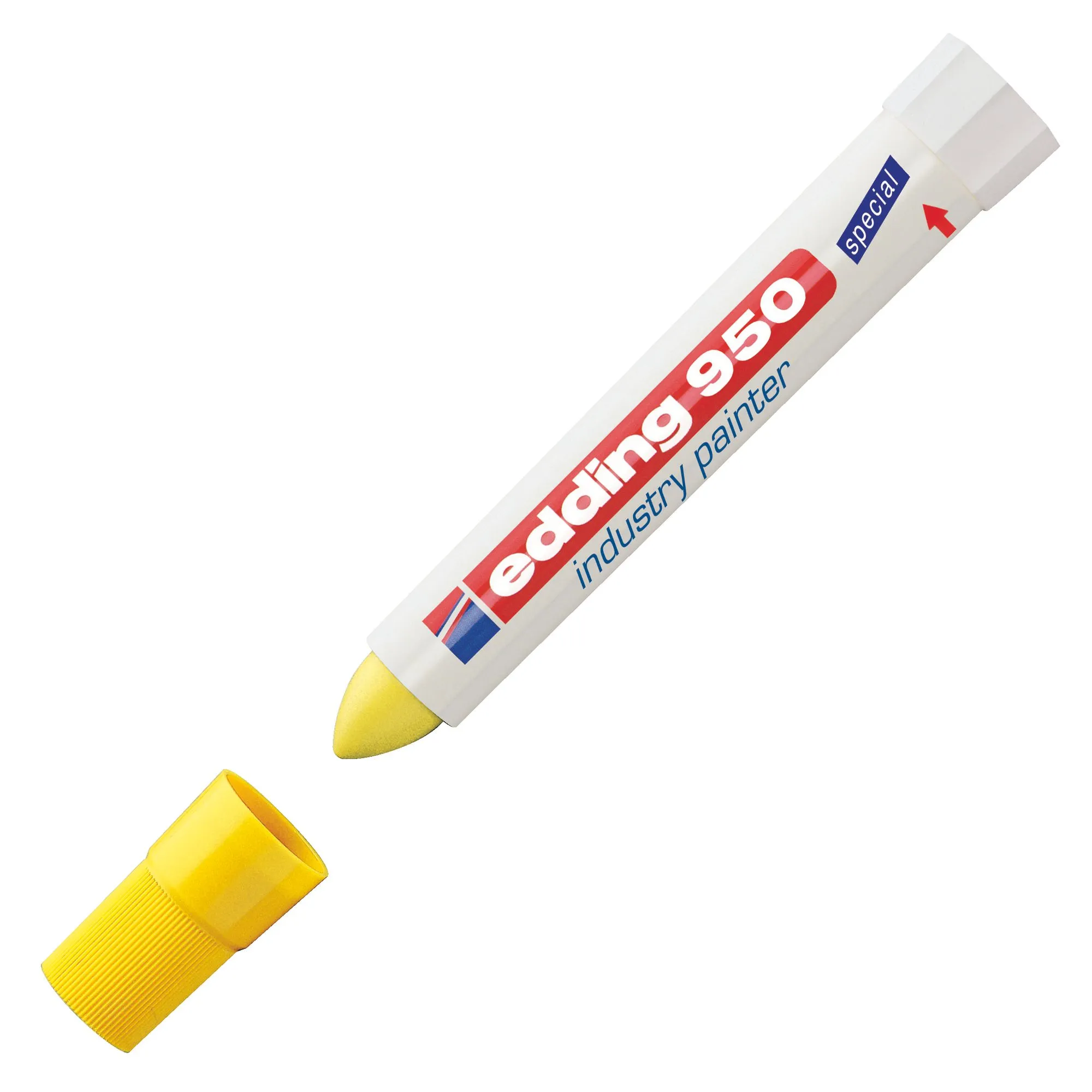 Marqueur permanent craie Edding industrielle pointe ogive 10 mm jaune