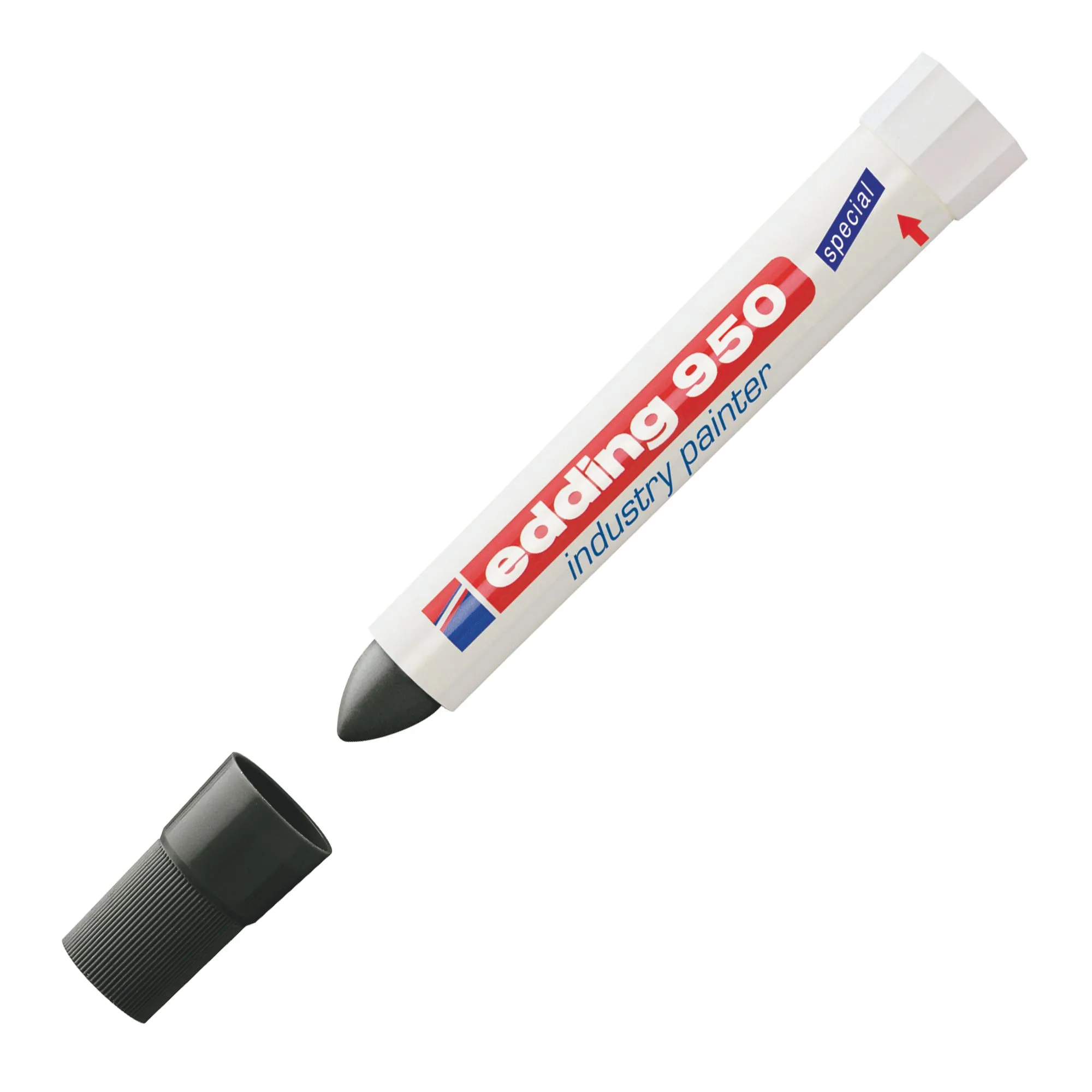 Marqueur permanent craie Edding industrielle pointe ogive 10 mm noir