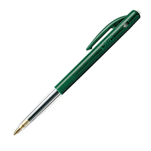 Stylo bille Bic M10 rétractable pointe 1 mm - écriture moyenne vert