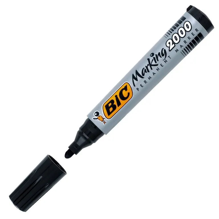 Marqueur permanent Bic 2000 pointe ogive 4,95 mm noir